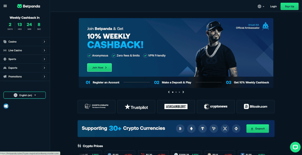 BetPanda Casino Screenshot